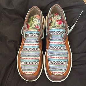 Justin Boots Multicolor Patterned Flats